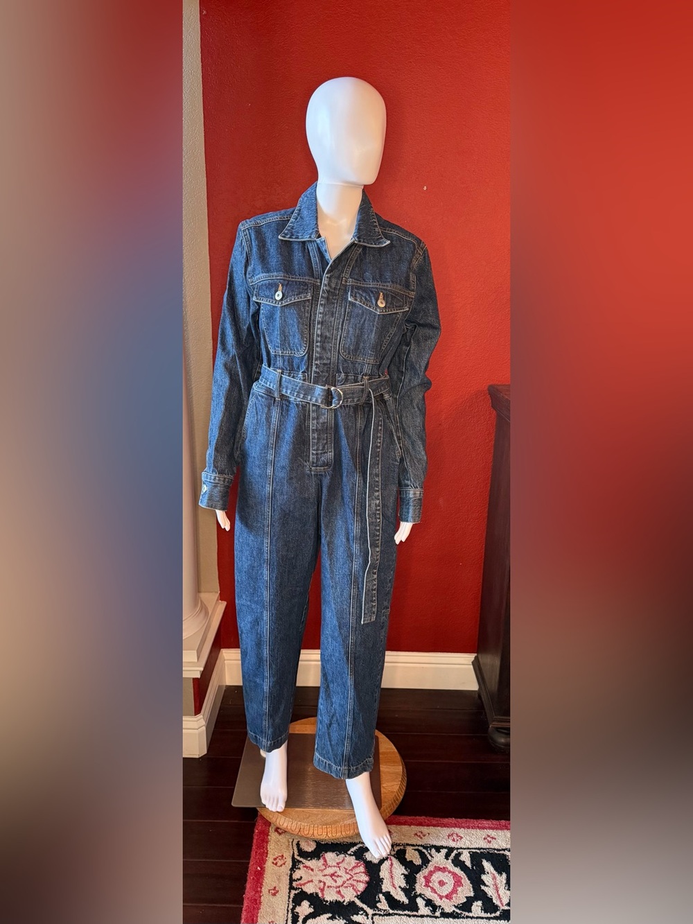 Jonathan Simkhai Rare Denim Utility Boiler Jumpsuit Sample EUC